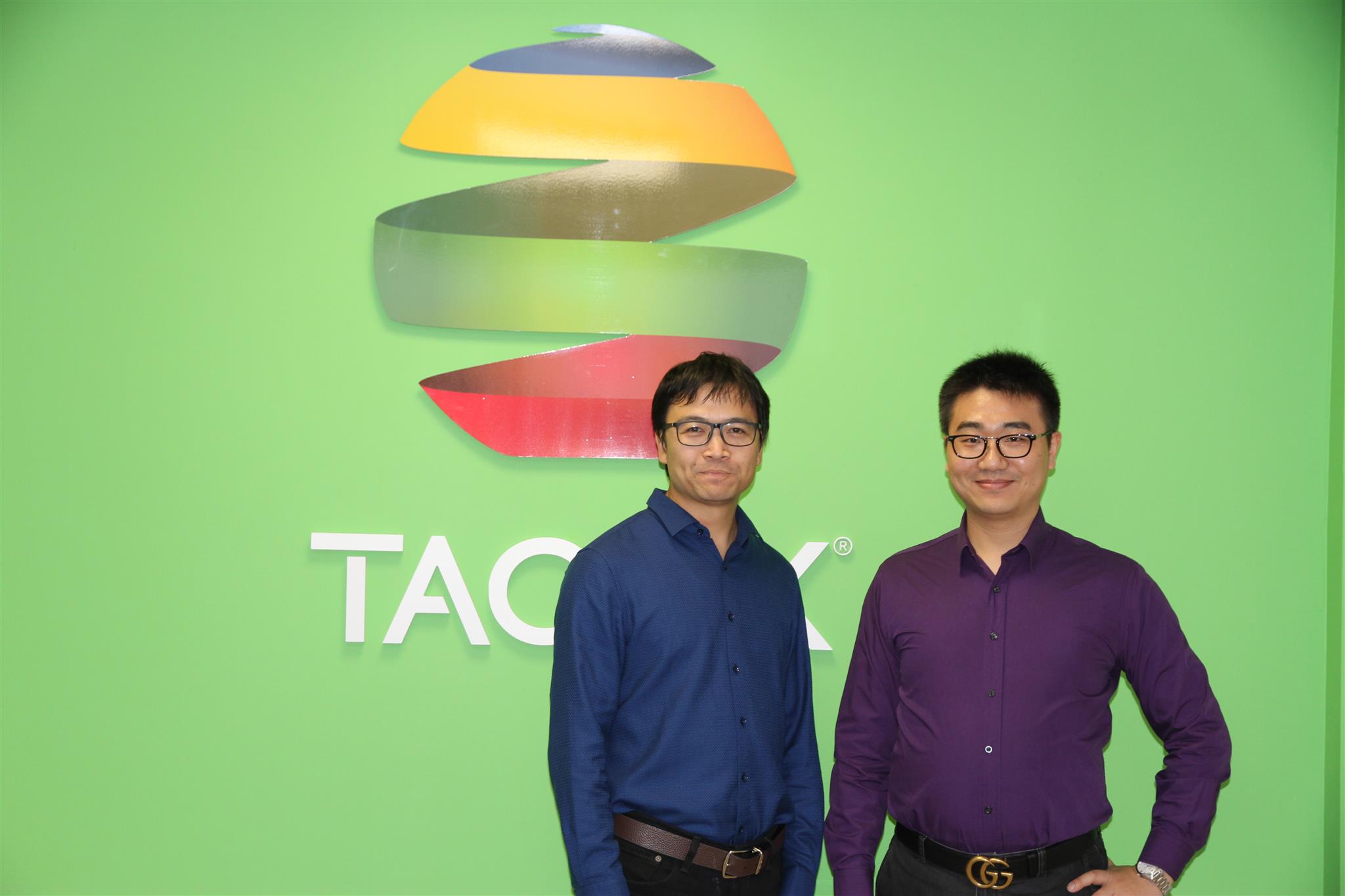 Leo Zhu, Arthur Wang in Taopix office