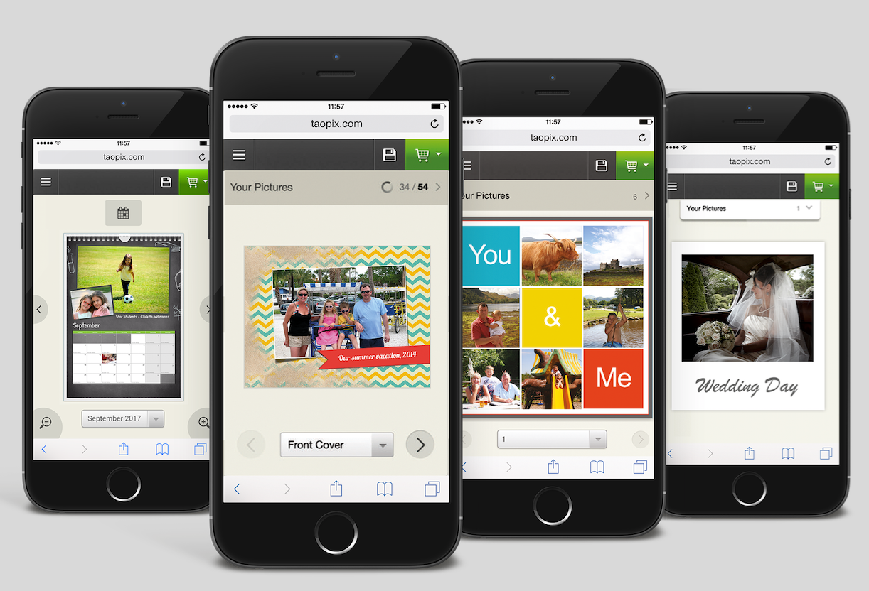Taopix creator and photo products on mobile devices