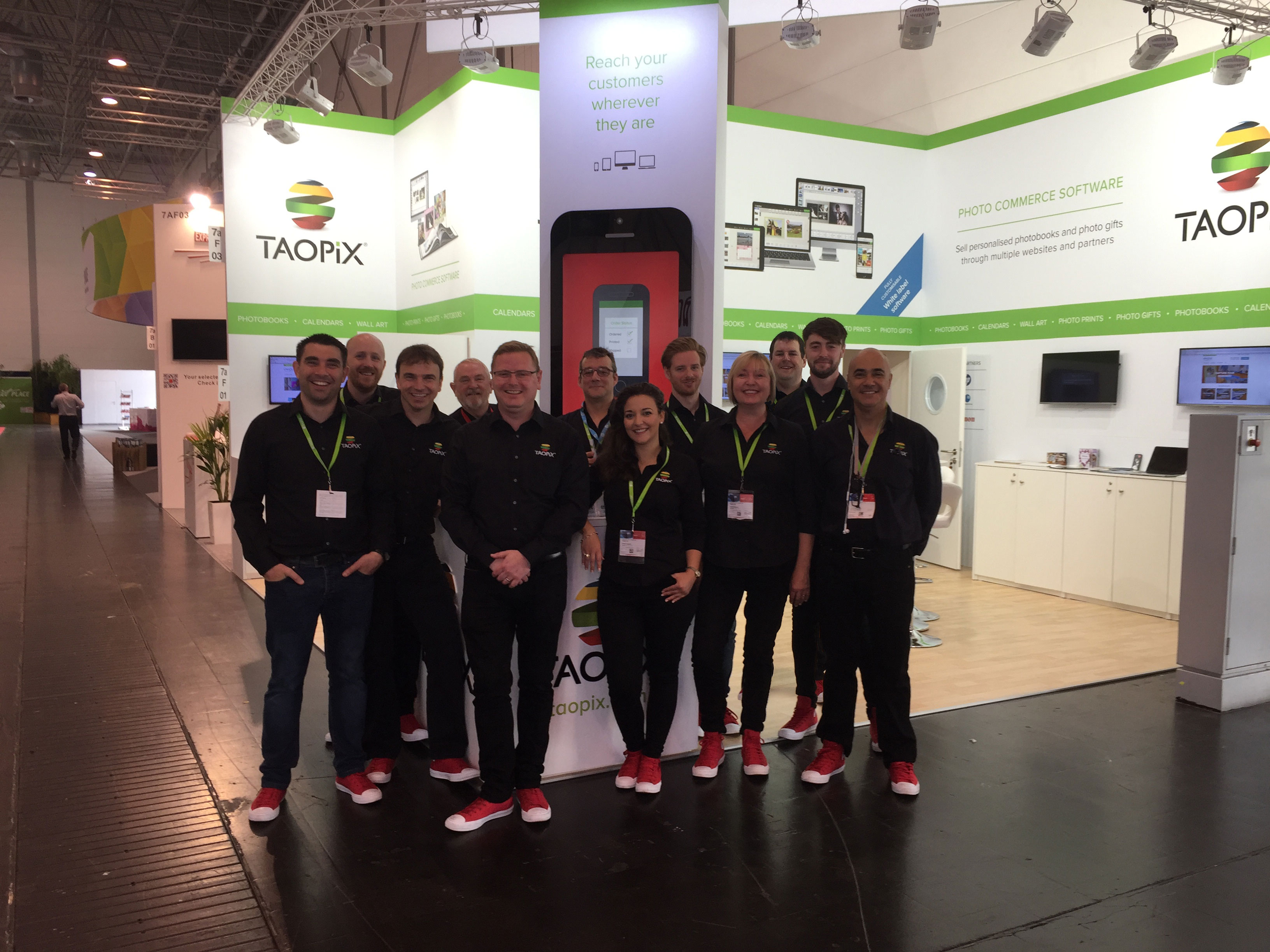 Taopix team infront of Taopix expo stand